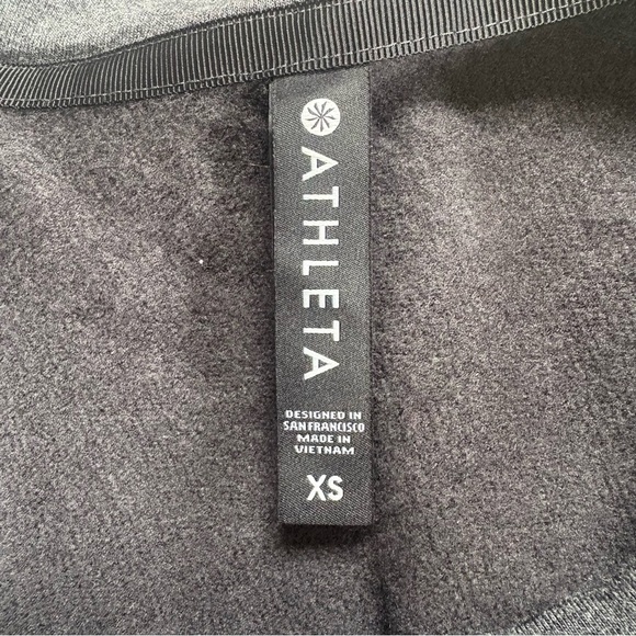 4/25$ Athleta Oversized Scoop Neck Hoodie Charcoal Gray Womens Size XS - Picture 5 of 11